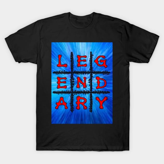 Legendary - Blue Grid T-Shirt by NightserFineArts